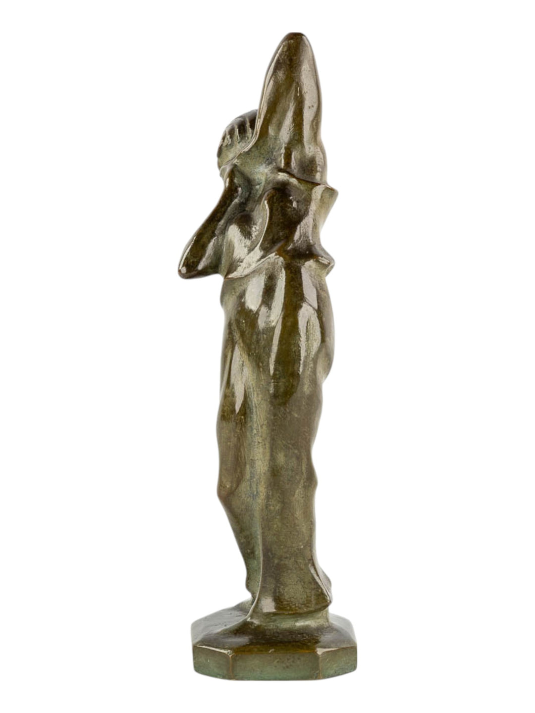 Art Deco bronzen sculptuur van een vrouw attr. naar Max le Verrier
