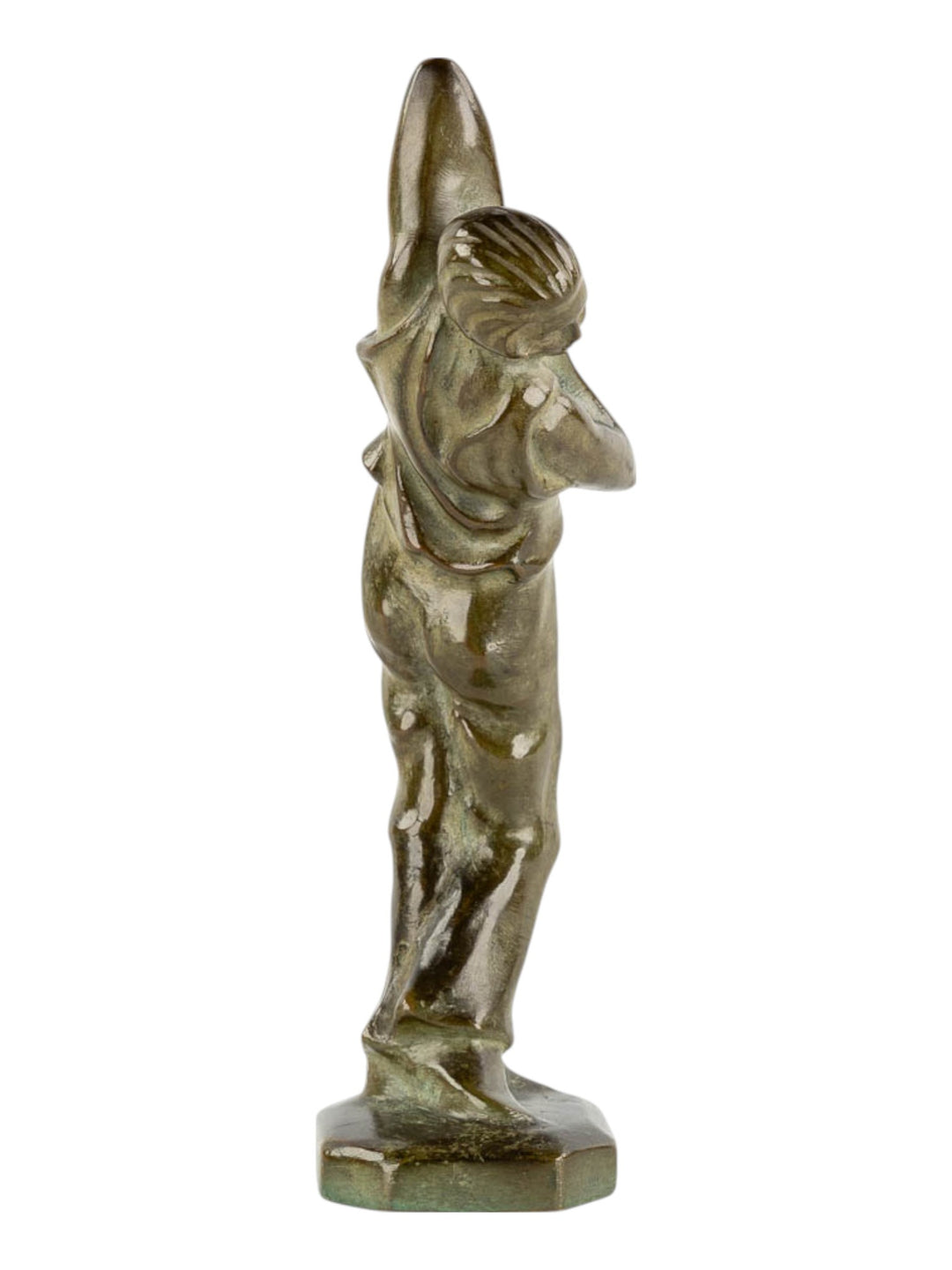 Art Deco bronzen sculptuur van een vrouw attr. naar Max le Verrier