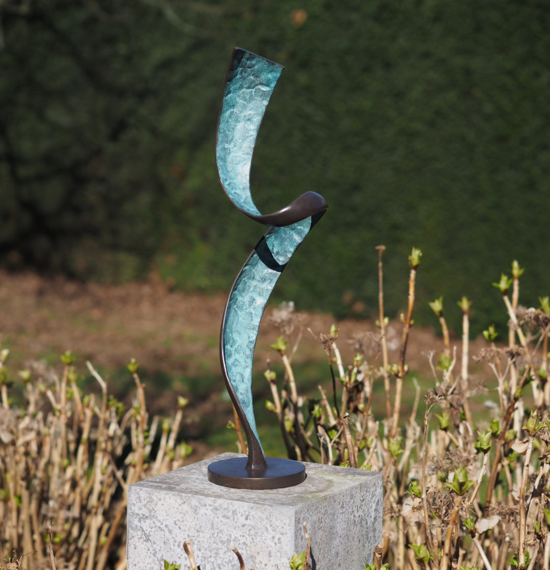 Scultura moderna in bronzo a spirale elicoidale (per interni ed esterni)