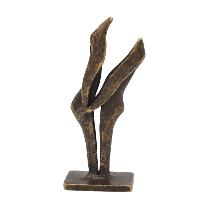 Abstract bronze sculpture of a couple in harmony