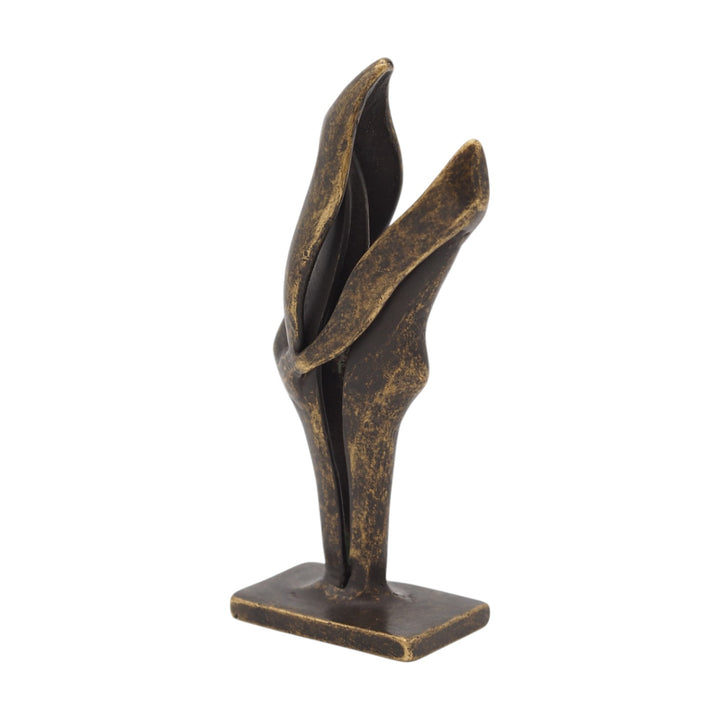 Abstract bronze sculpture of a couple in harmony