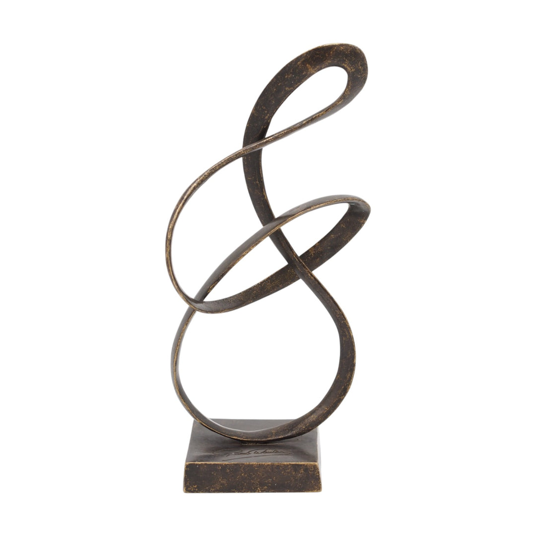 Abstract bronze sculpture representing eternity