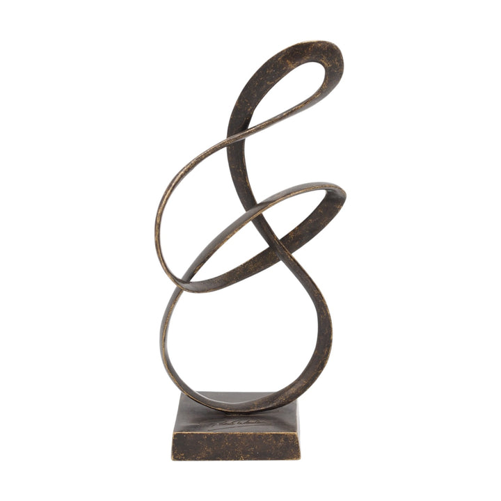 Abstract bronze sculpture representing eternity