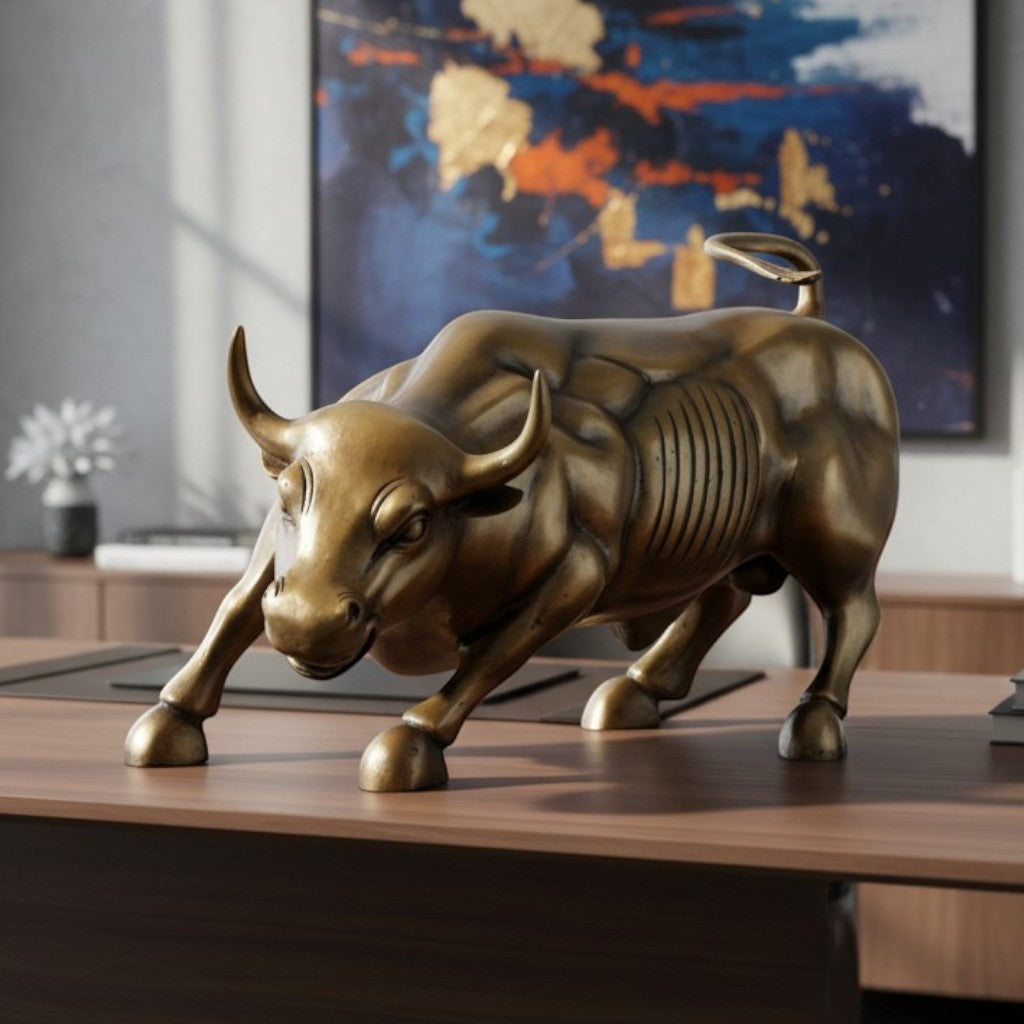 Sculpture en bronze du taureau de Wall Street