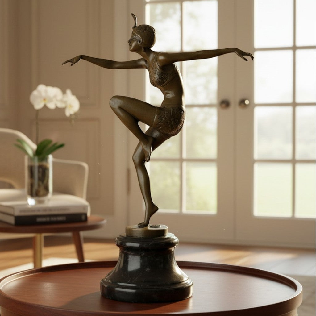 Bronze sculpture of a dancer named 'Con Brio'