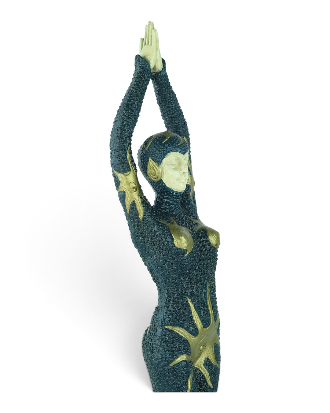 Scultura in bronzo di una ballerina 'stella marina' in stile Art Déco