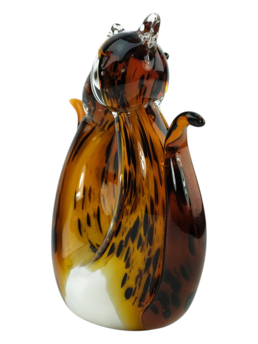 Glazen sculptuur van een kattenpaar
