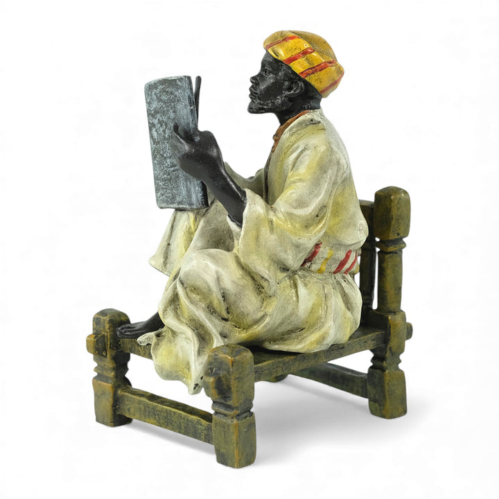 Vienna bronze sculpture of an oriental poet