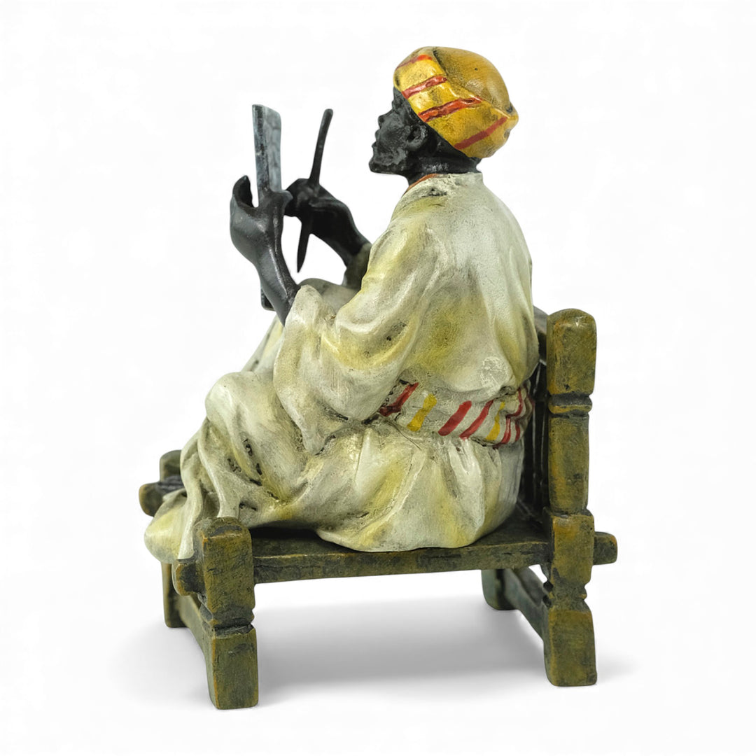 Vienna bronze sculpture of an oriental poet