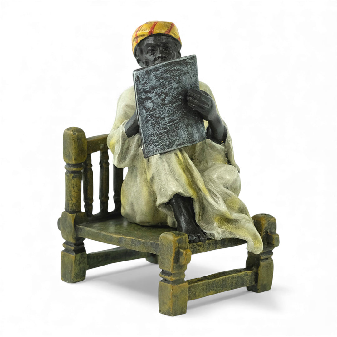 Vienna bronze sculpture of an oriental poet