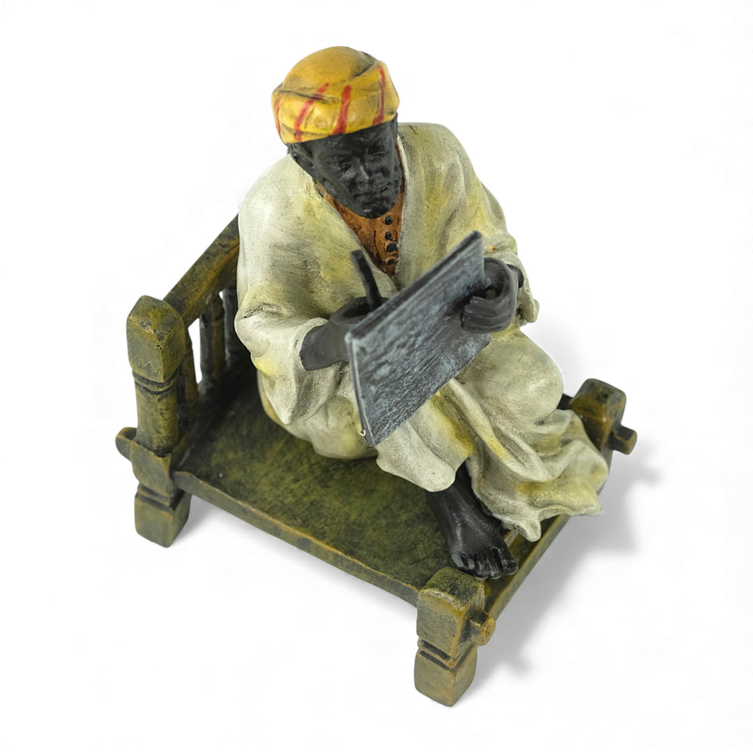 Vienna bronze sculpture of an oriental poet