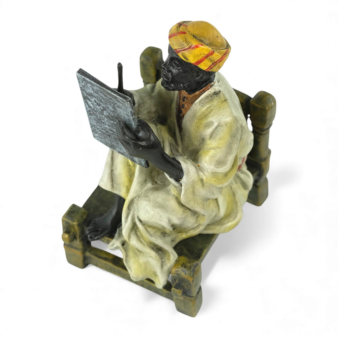 Vienna bronze sculpture of an oriental poet