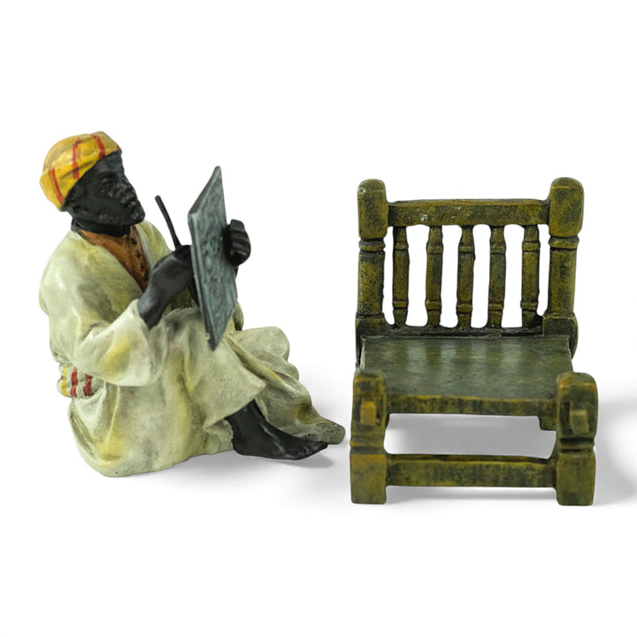 Vienna bronze sculpture of an oriental poet