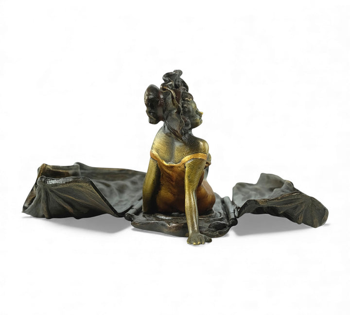 Vienna bronze sculpture of a sunbathing female