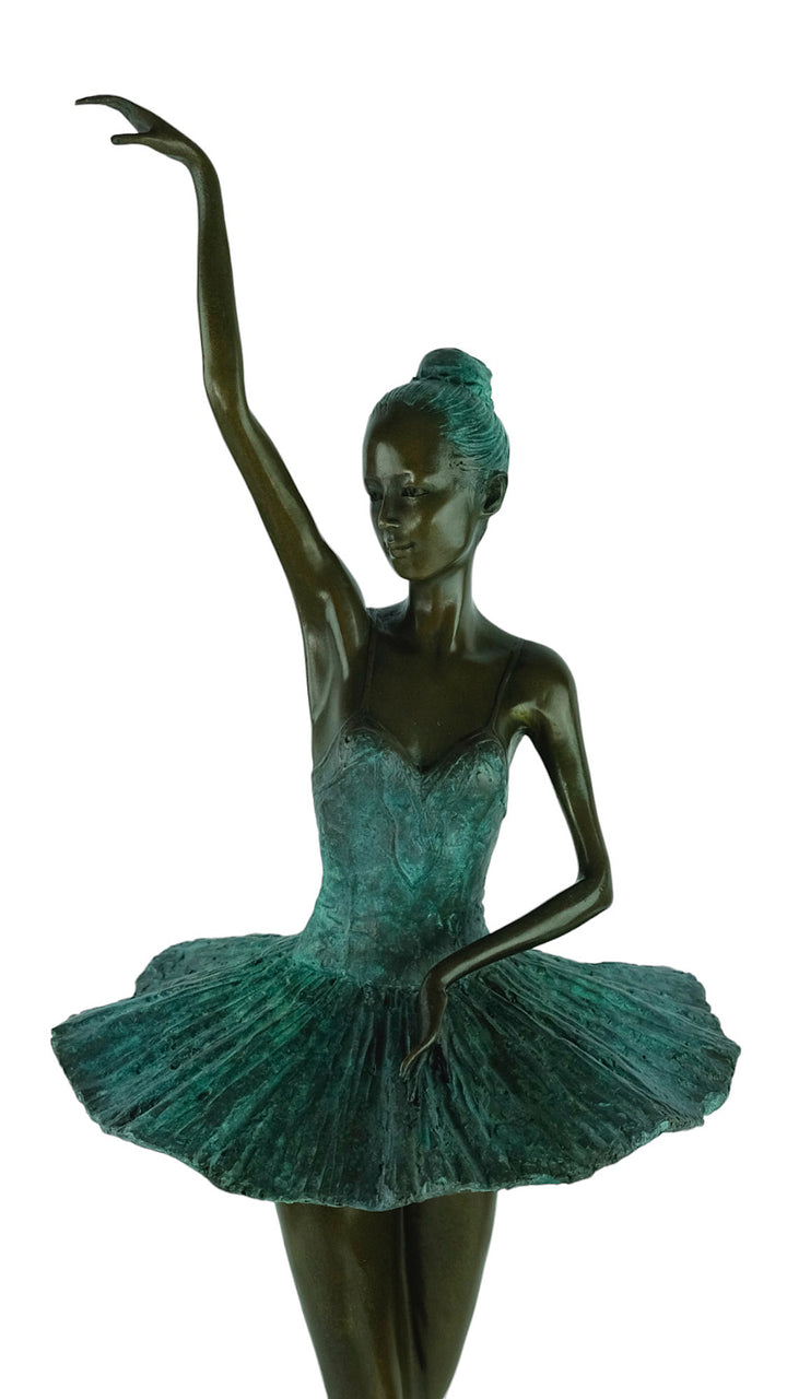 Bronze sculpture of a ballerina striking a graceful pose (large)
