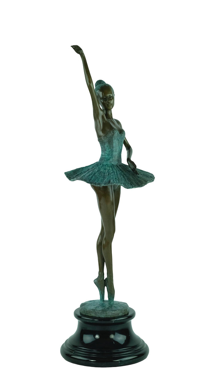 Bronze sculpture of a ballerina striking a graceful pose (large)