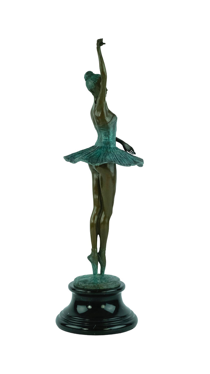 Bronze sculpture of a ballerina striking a graceful pose (large)