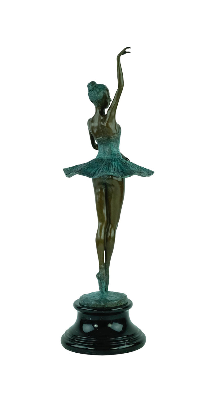 Bronze sculpture of a ballerina striking a graceful pose (large)