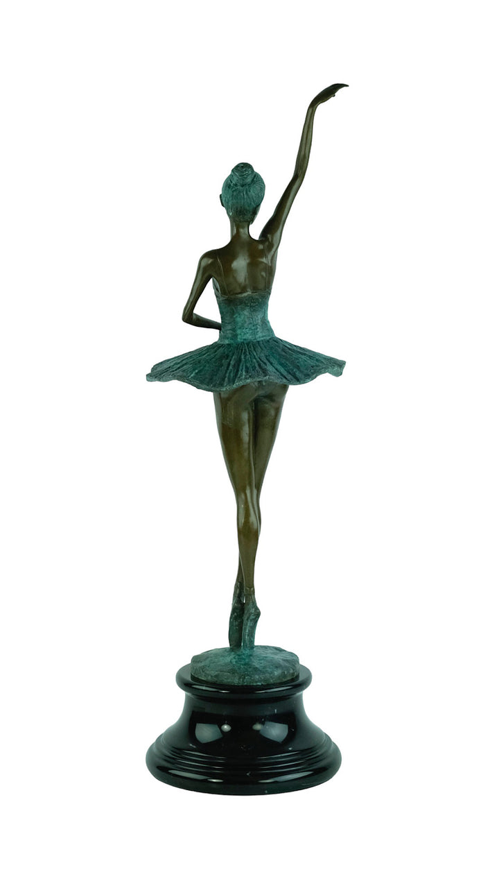 Bronze sculpture of a ballerina striking a graceful pose (large)