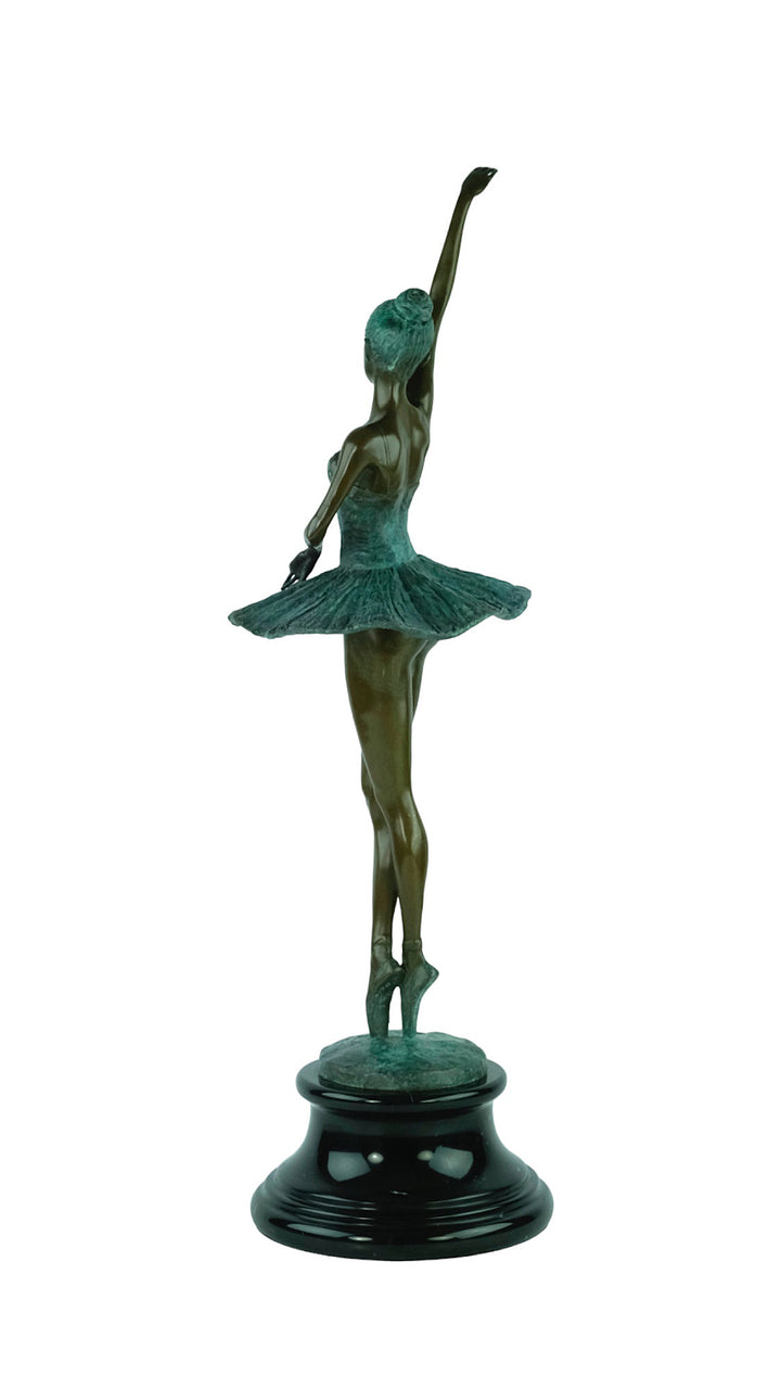 Bronze sculpture of a ballerina striking a graceful pose (large)