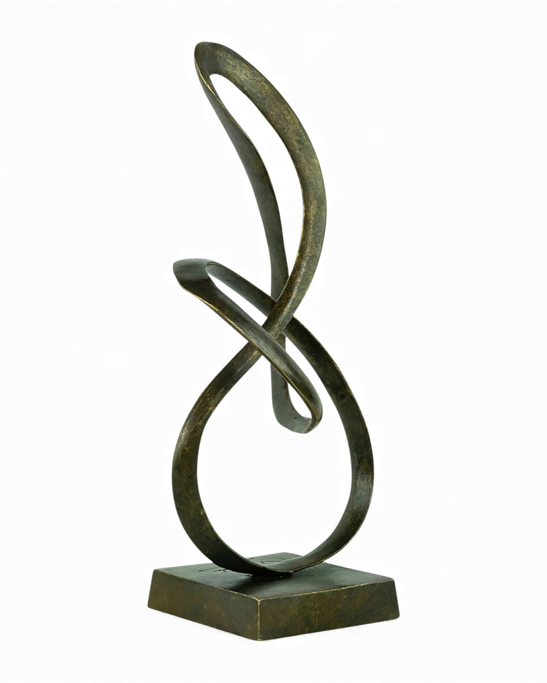 Abstract bronzen beeld dat eeuwigheid voorstelt