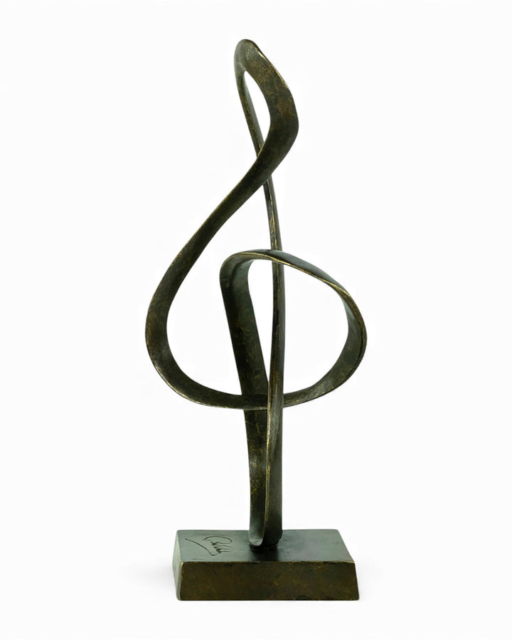 Abstract bronzen beeld dat eeuwigheid voorstelt