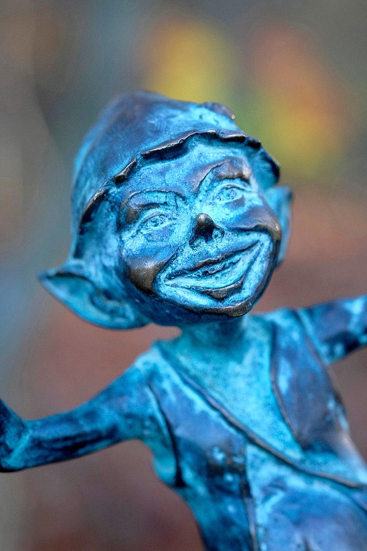 Scultura in bronzo di folletto - Gioia magica