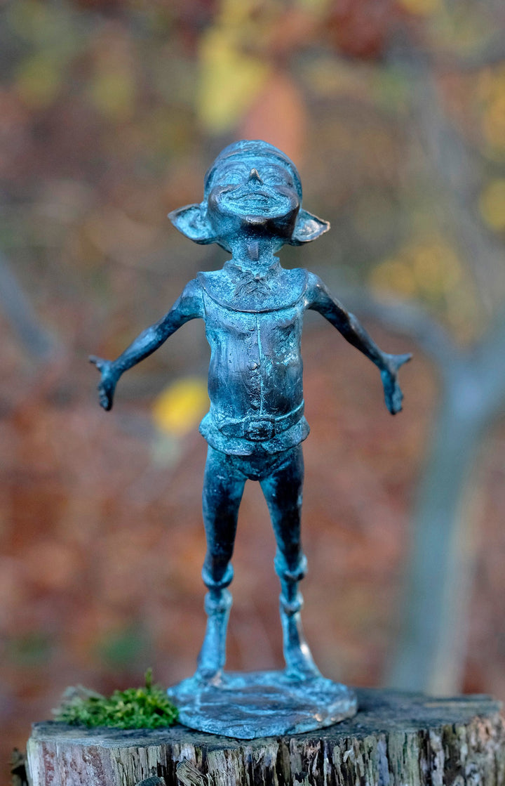 Scultura in bronzo di folletto - Gioia magica