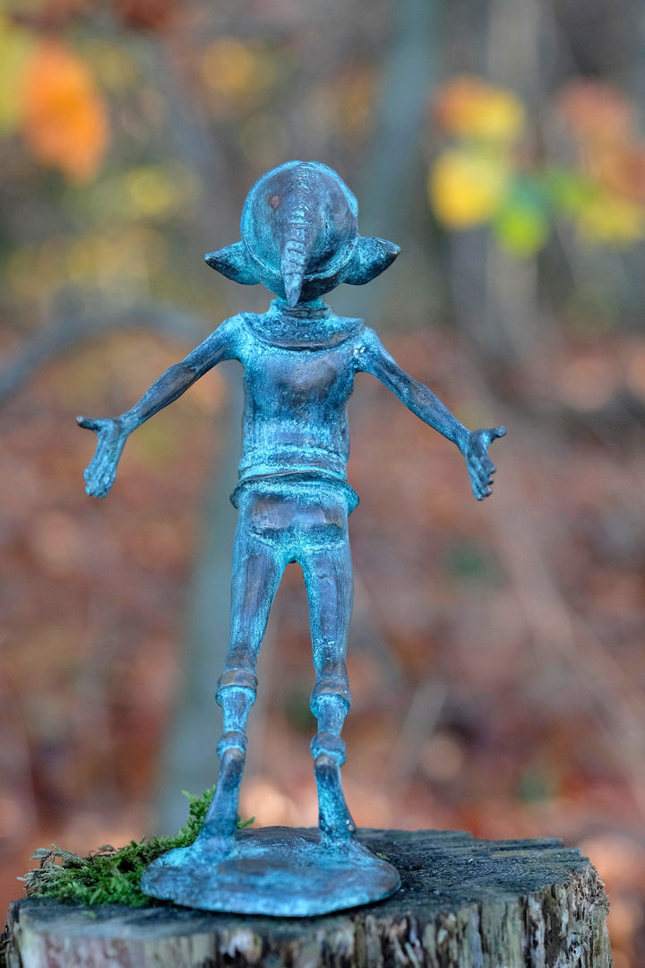 Scultura in bronzo di folletto - Gioia magica