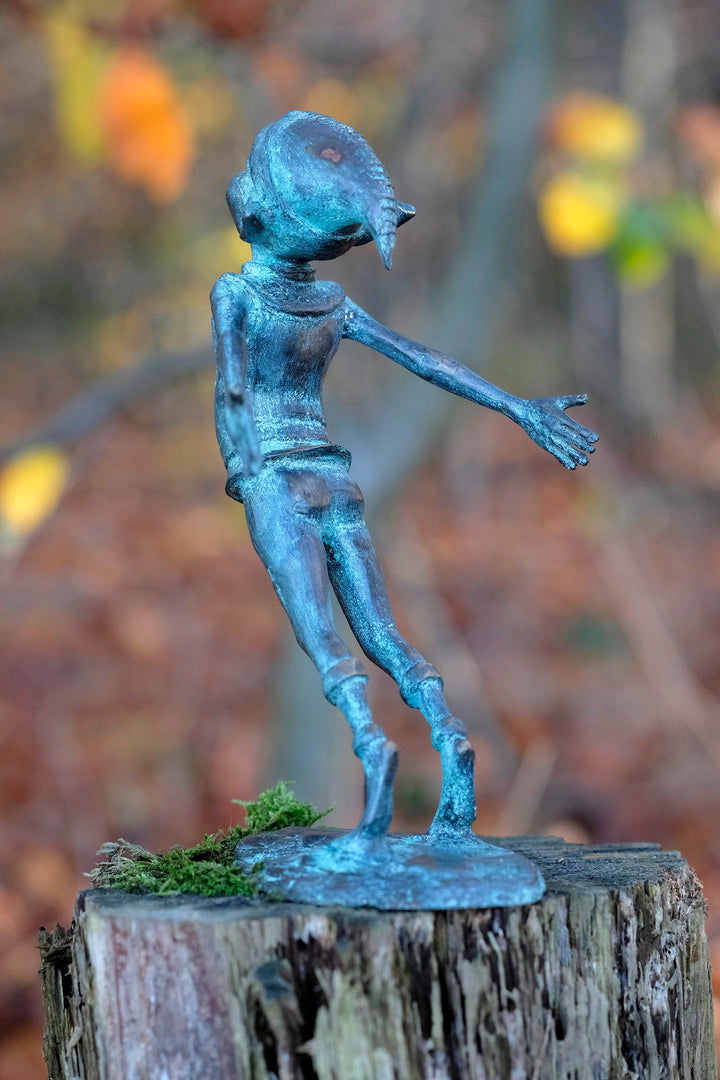 Scultura in bronzo di folletto - Gioia magica