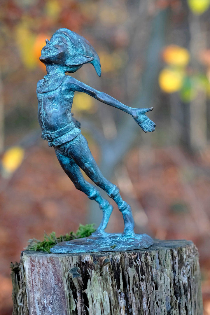 Scultura in bronzo di folletto - Gioia magica
