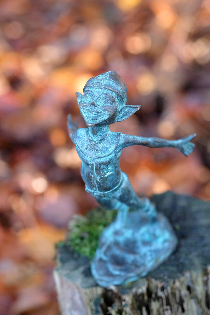 Scultura in bronzo di folletto - Gioia magica