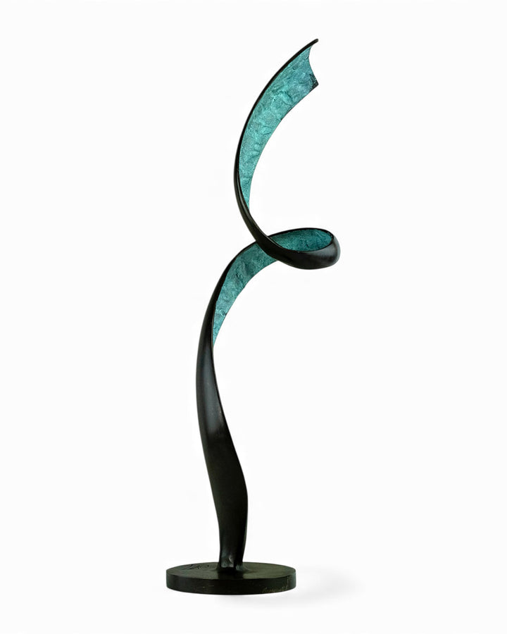 Scultura moderna in bronzo a spirale elicoidale (per interni ed esterni)