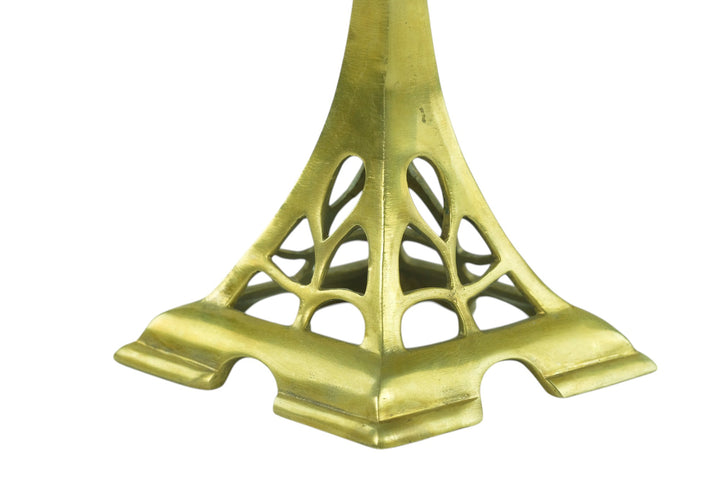 Set of two bronze candle holders in Jugendstil style
