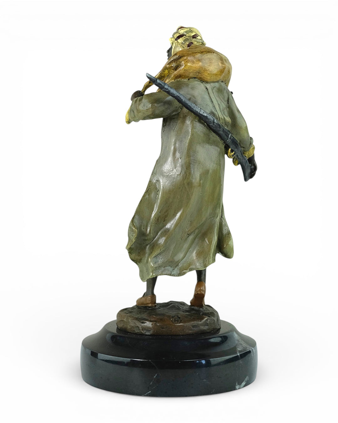 Vienna bronze sculpture of an Arabian hunter with prey