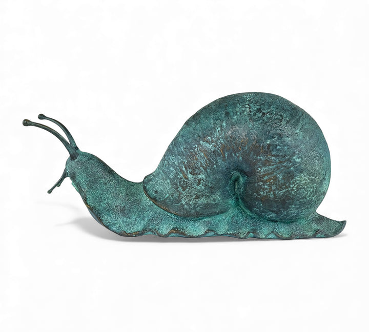 Gran escultura de caracol de bronce (para interior y exterior)