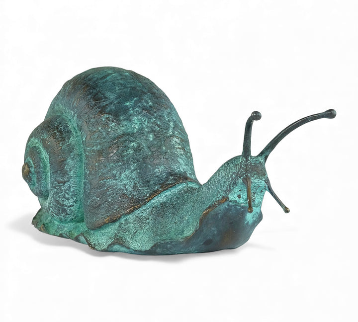 Gran escultura de caracol de bronce (para interior y exterior)