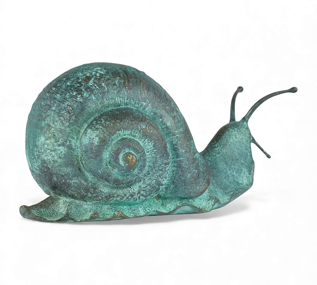 Gran escultura de caracol de bronce (para interior y exterior)
