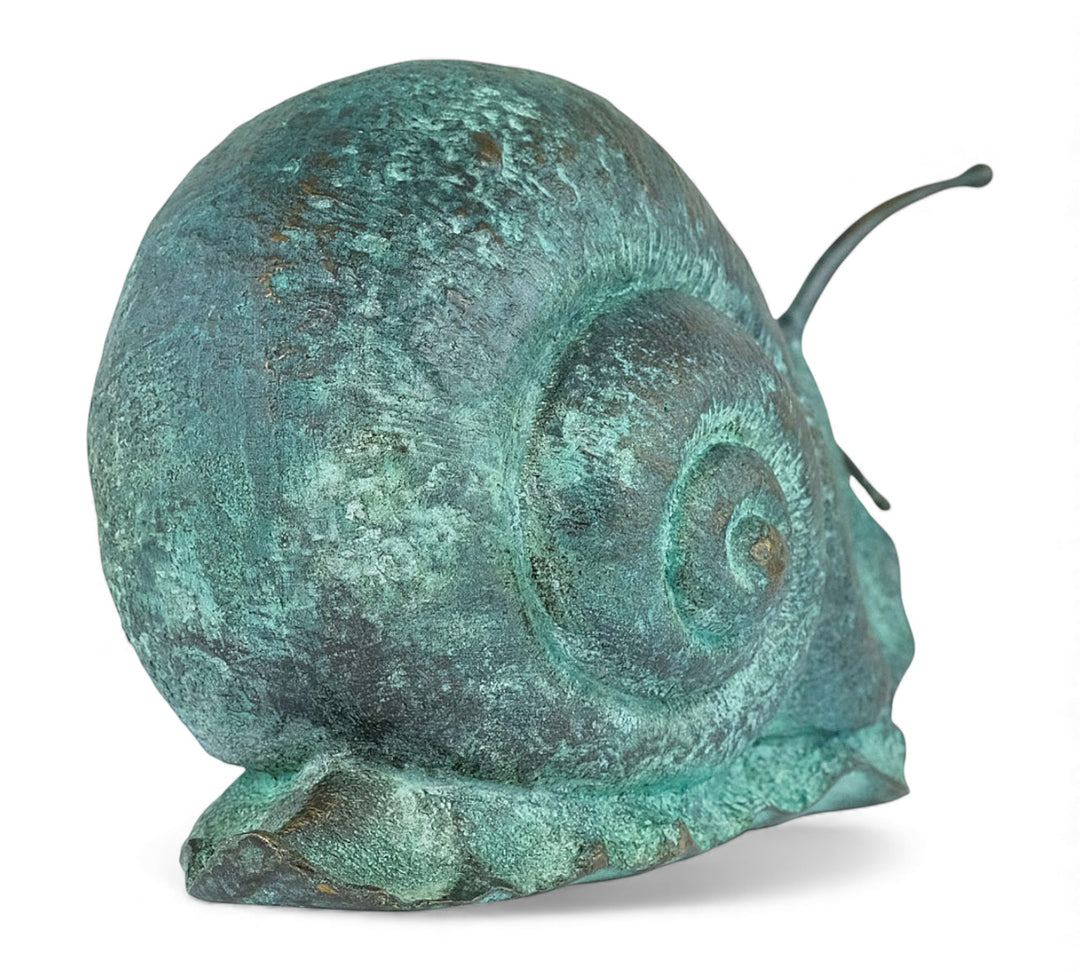 Gran escultura de caracol de bronce (para interior y exterior)