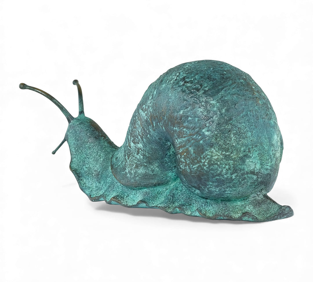 Gran escultura de caracol de bronce (para interior y exterior)