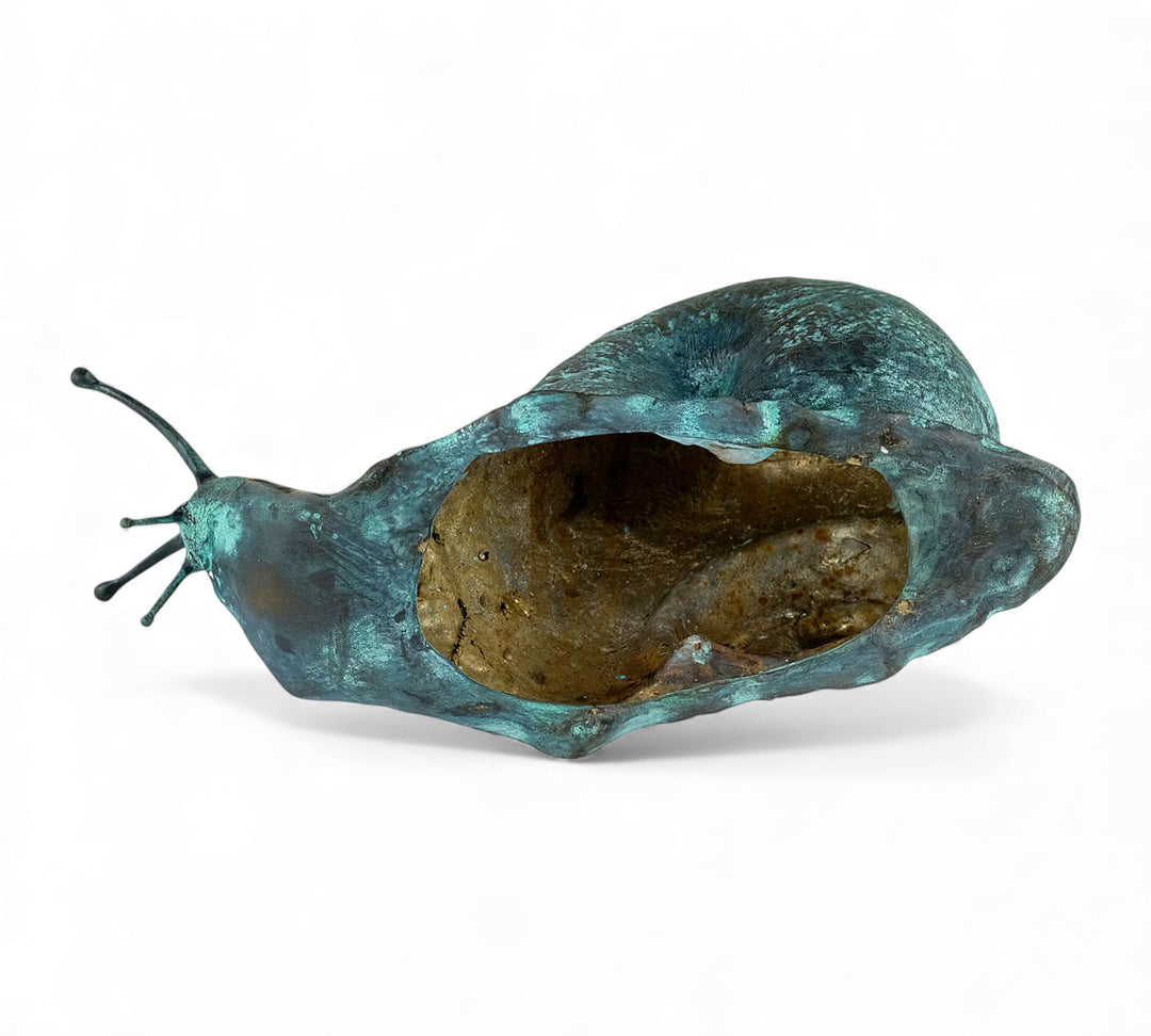 Gran escultura de caracol de bronce (para interior y exterior)