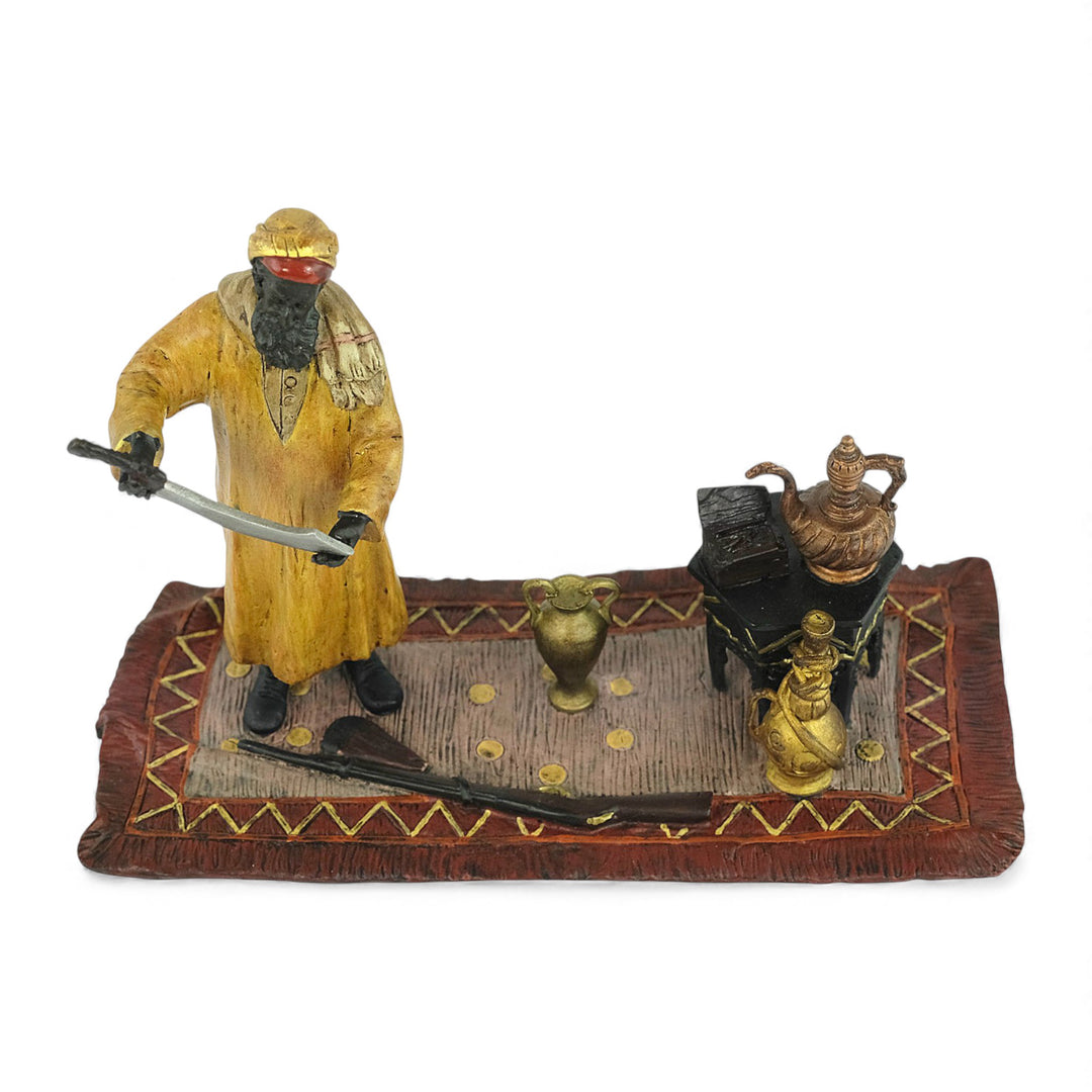 Escultura de bronce de Viena de un mercader árabe