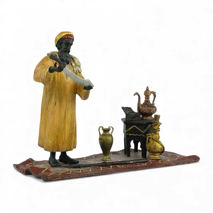 Escultura de bronce de Viena de un mercader árabe