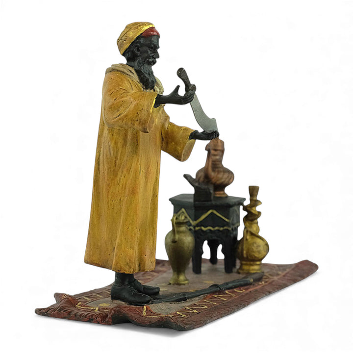Escultura de bronce de Viena de un mercader árabe
