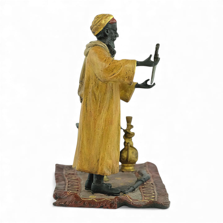 Escultura de bronce de Viena de un mercader árabe
