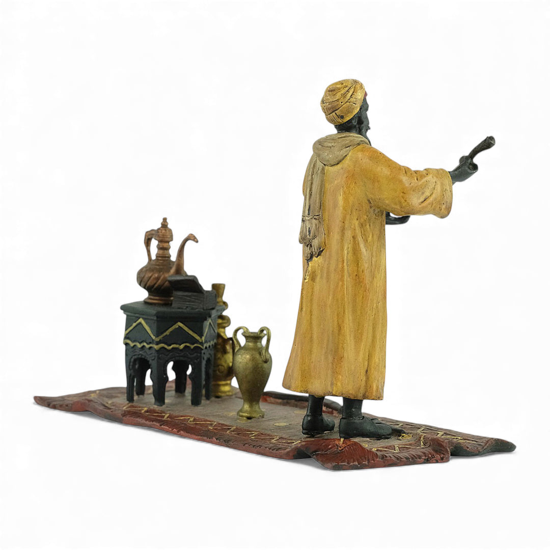 Escultura de bronce de Viena de un mercader árabe
