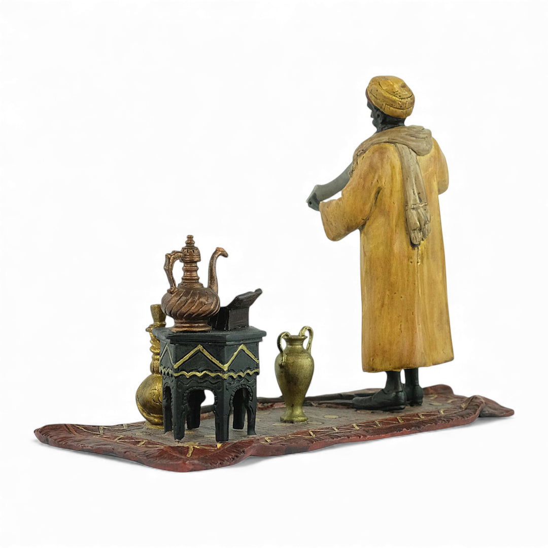 Escultura de bronce de Viena de un mercader árabe