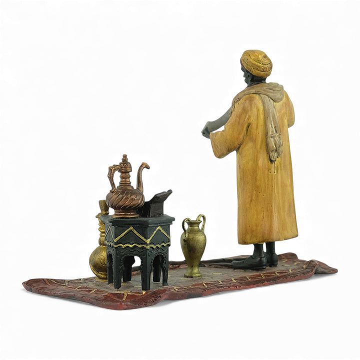 Escultura de bronce de Viena de un mercader árabe