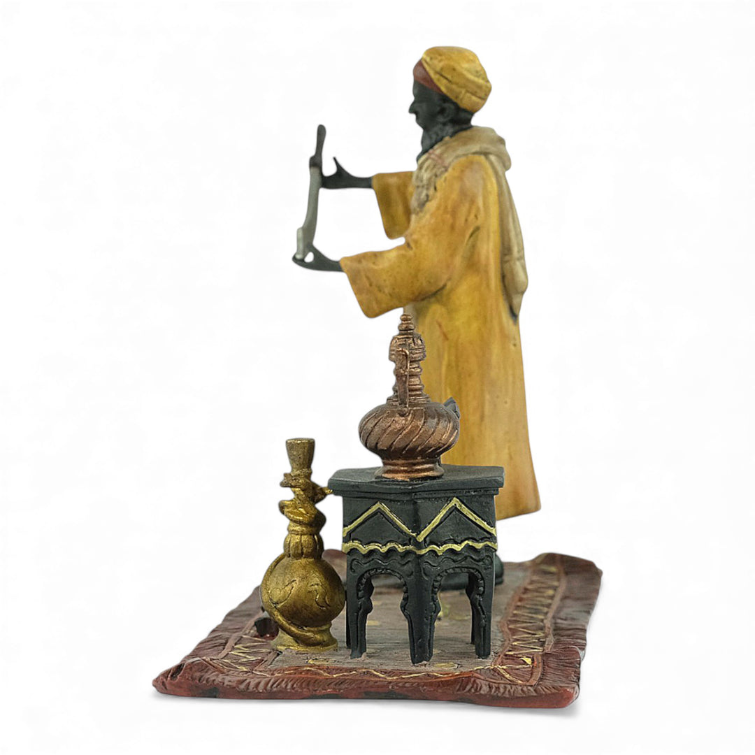 Escultura de bronce de Viena de un mercader árabe