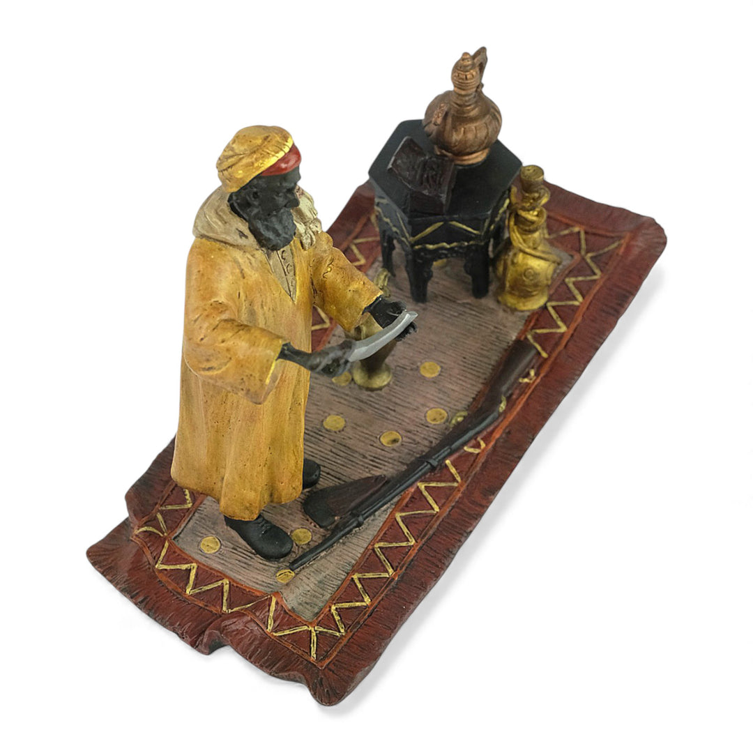 Escultura de bronce de Viena de un mercader árabe